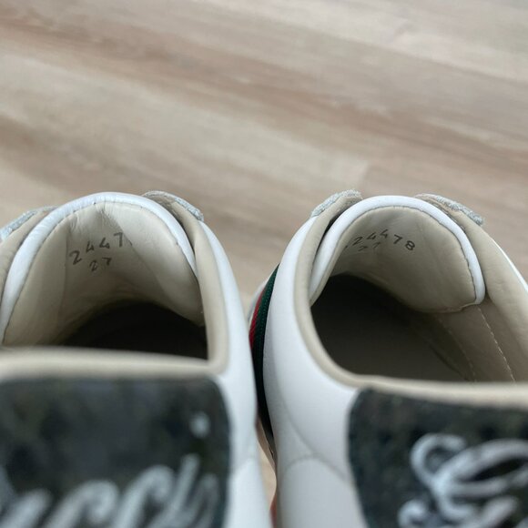 Gucci Kids White Sneakers with Red and Green Stripes - Picture 11 of 16